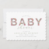 フラワーガーデンフローラベビーシャワー 招待状 (正面)