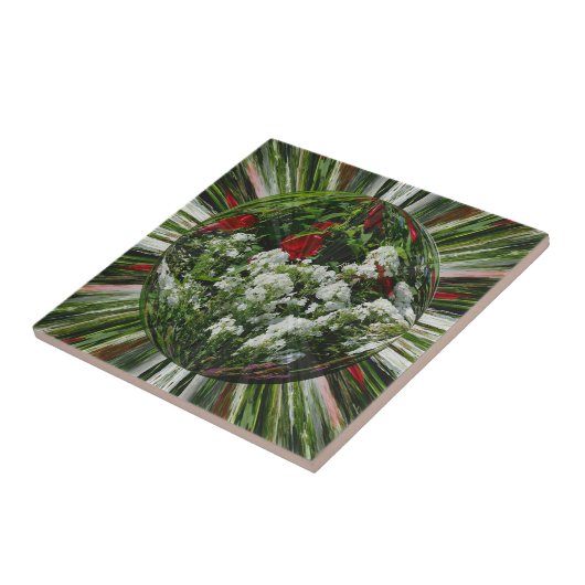 フラワーガーデンフローラ抽象芸術アートタイル タイル (側面)