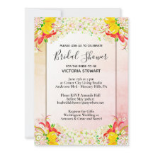 フラワーガーデンブライダルシャワー招待