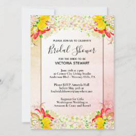 フラワーガーデンブライダルシャワー招待 招待状