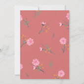 フラワーガーデンブライダルシャワー招待 招待状 (裏面)