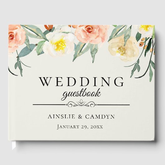 フラワーガーデンブーケ結婚ーズ ゲストブック (正面)