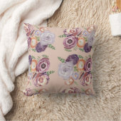 フラワーガーデンプリント装飾用クッション クッション (ブランケット)