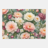 フラワーガーデンプリント ラッピングペーパーシート (正面3)