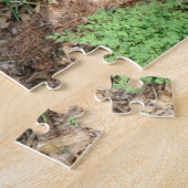 フラワーガーデンラスティヴィンテージホイールバローオールドレーキ ジグソーパズル (側面)