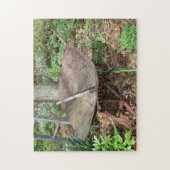 フラワーガーデンラスティヴィンテージホイールバローオールドレーキ ジグソーパズル (縦)