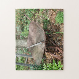 フラワーガーデンラスティヴィンテージホイールバローオールドレーキ ジグソーパズル