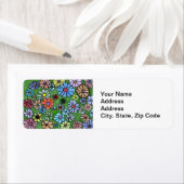 フラワーガーデン差出人住所ラベル ラベル (インサイチュ)