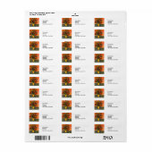 フラワーガーデン差出人住所ラベル ラベル (フルシート)