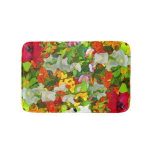 フラワーガーデン抽象芸術バスマット バスマット