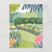 フラワーガーデン散歩 | 花の自然水彩画 ポストカード (正面)