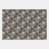 フラワーガーデン木製椅子自然模様 ラッピングペーパーシート (正面)