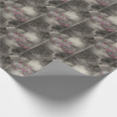 フラワーガーデン木製椅子自然模様 ラッピングペーパー (角)