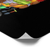 フラワーガーデン格言とミツバチとフラワーガーデン ポスター (角)