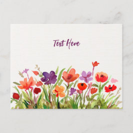 フラワーガーデン水彩葉書 ポストカード