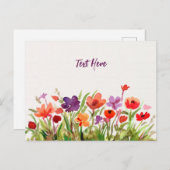 フラワーガーデン水彩葉書 ポストカード (正面/裏面)