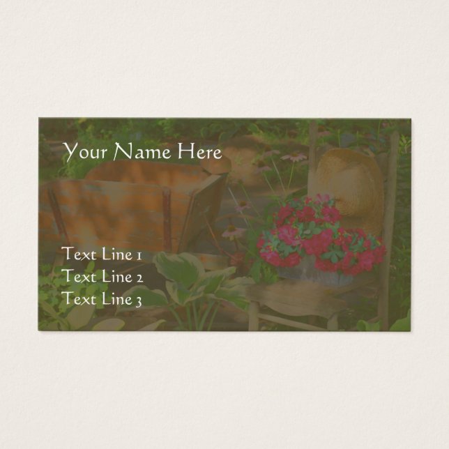 フラワーガーデン用手押し車および椅子 (正面)