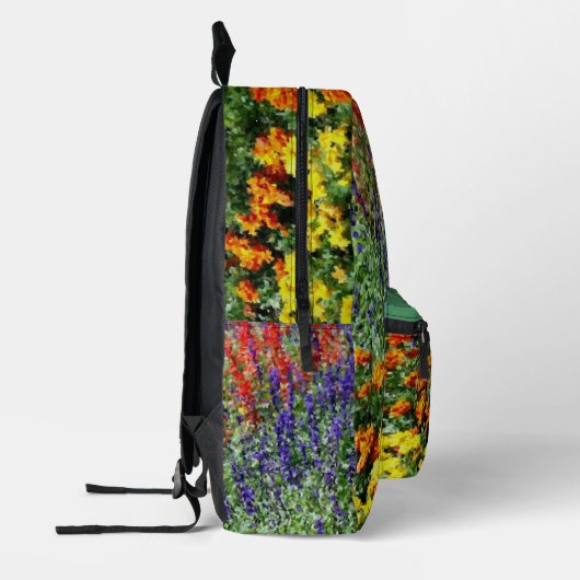 フラワーガーデン絵画ズパーソナライズされた プリントバックパック (左)