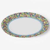 フラワーガーデン縁ど ペーパープレート (アングル)