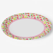 フラワーガーデン縁ど ペーパープレート (アングル)