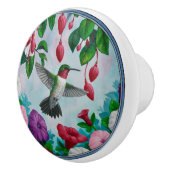 フラワーガーデン飛んでいるでハミングバード セラミックノブ (右)