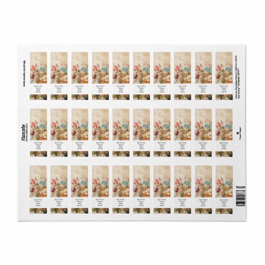 フラワーガーデン402b ラベル (フルシート)