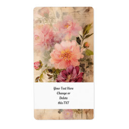 フラワーガーデン403c素朴バラ ラベル