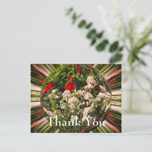 フラワーガーデン アブストラクト フラワーの感謝を伝えるポストカード ポストカード (スタンド正面)