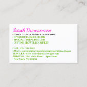 フラワーガーデン デコ フローリスト 名刺 (裏面)