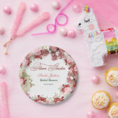 フラワーガーデン ブライダルシャワーの招待状 ペーパープレート (パーティー)