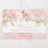 フラワーガーデン ブライダルシャワー ティーパーティー ミニ スパークリングワインラベル (シングルラベル)