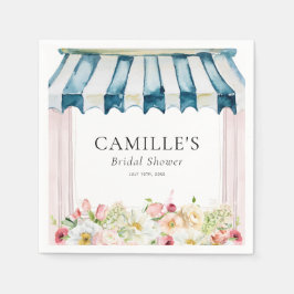 フラワーガーデン ブライダルシャワー 招待状 スタンダードカクテルナプキン