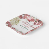 フラワーガーデン ブライダルシャワー 招待状 ペーパープレート (傾斜あり)