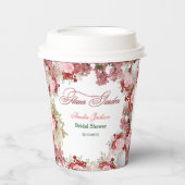 フラワーガーデン ブライダルシャワー 招待状 紙コップ (正面)