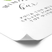 フラワーガーデン「ミモサバー」ブライダルシャワー標識 ポスター (角)