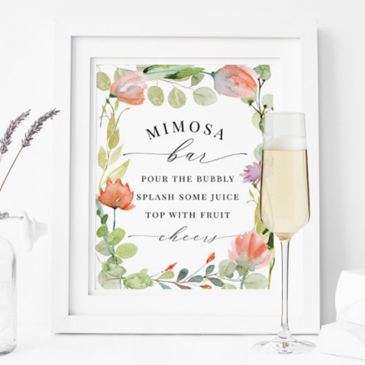 フラワーガーデン「ミモザバー」 ブライダルシャワー サイン