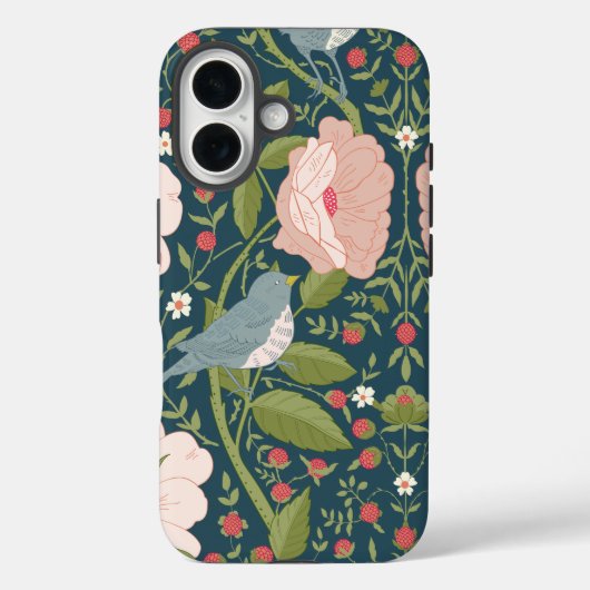 フラワーガーデン モリス ウィリアム 花 鳥 植物 Case-Mate iPhoneケース (裏面)