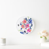 フラワーガーデン ラウンド壁時計 (ホーム)