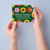 フラワーガーデン – 濃い緑02481c チラシ (手)