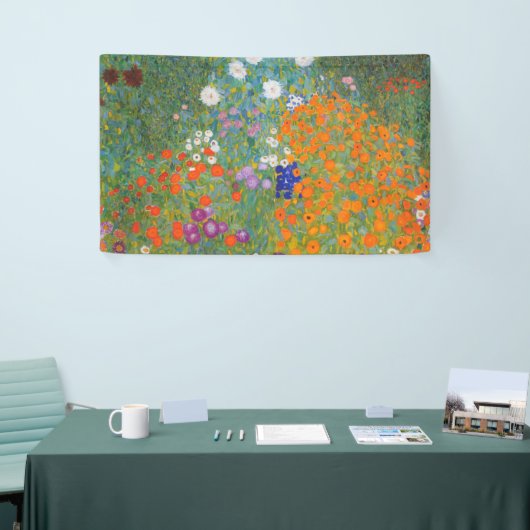 フラワーガーデン(by Gustavクリムト) 横断幕 (トレードショー)
