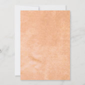 フラワーガーベラオン抽象芸術結婚ピーチ セーブザデート (裏面)