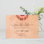 フラワーガーベラオン抽象芸術結婚ピーチ セーブザデート (スタンド正面)