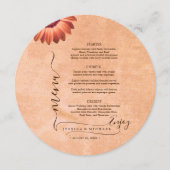 フラワーガーベラオン抽象芸術結婚ピーチ メニュー (正面)