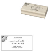 フラワーガーベラオン抽象芸術結婚ピーチ ラバースタンプ (押印)