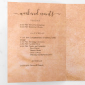 フラワーガーベラオン抽象芸術結婚ピーチ 三つ折りプログラム (内部最初)