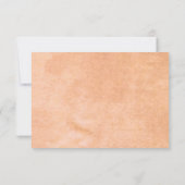 フラワーガーベラオン抽象芸術結婚ピーチ 出欠カード (裏面)