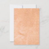 フラワーガーベラオン抽象芸術結婚ピーチ 出欠カード (裏面)