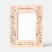 フラワーガーランズベビーガールネーム統計子供部屋Decor レーザー彫刻フレーム (正面)