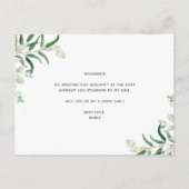 フラワーガールにお願いカード 案内ポストカード (裏面)