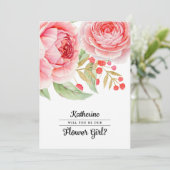 フラワーガールになってくれますか？招待状 招待状 (スタンド正面)